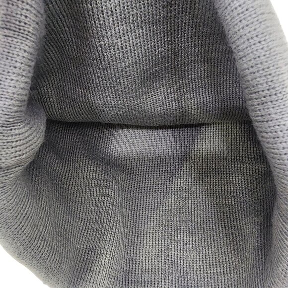 Giver Knit Pom Beanie Hat With Logo & Mountain Design Gray Mint Unisex Warm Cozy - Picture 3 of 6